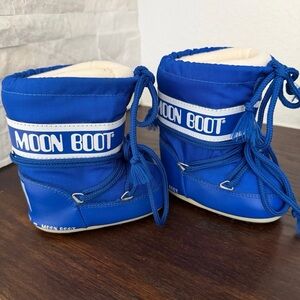 MOON BOOT BLUE ICON Toddler Boots! Size 4/6.5 EU 19/22! BRAND NEW